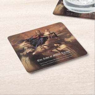 Unsere Dame des Karmel-Gebets Rechteckiger Pappuntersetzer