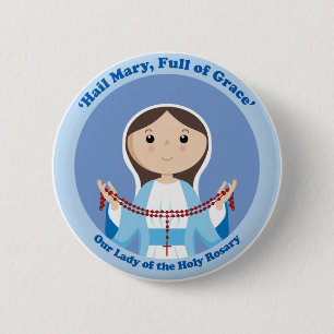 Unsere Dame des Rosenbeetes Button