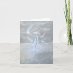 Unsere Dame des Schnees mit Gedicht Karte