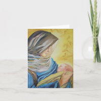 Unsere Dame des Schweigens hält das Baby Jesus