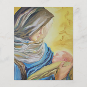 Unsere Dame des Schweigens hält das Baby Jesus Flyer