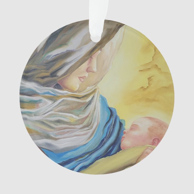 Unsere Dame des Schweigens hält das Baby Jesus Ornament (Vorderseite)