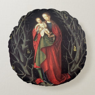 Unsere Dame des trockenen Baums c.1450 (Öl auf Rundes Kissen