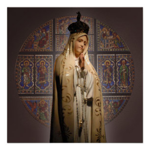 Unsere Dame Devotional Bildes Fatima Poster