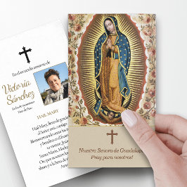 Unsere Dame Guadalupe 3 Spanische Gebetskarte