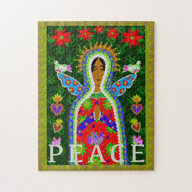 Unsere Dame Guadalupe Angel Peace Puzzle (Vertikal)