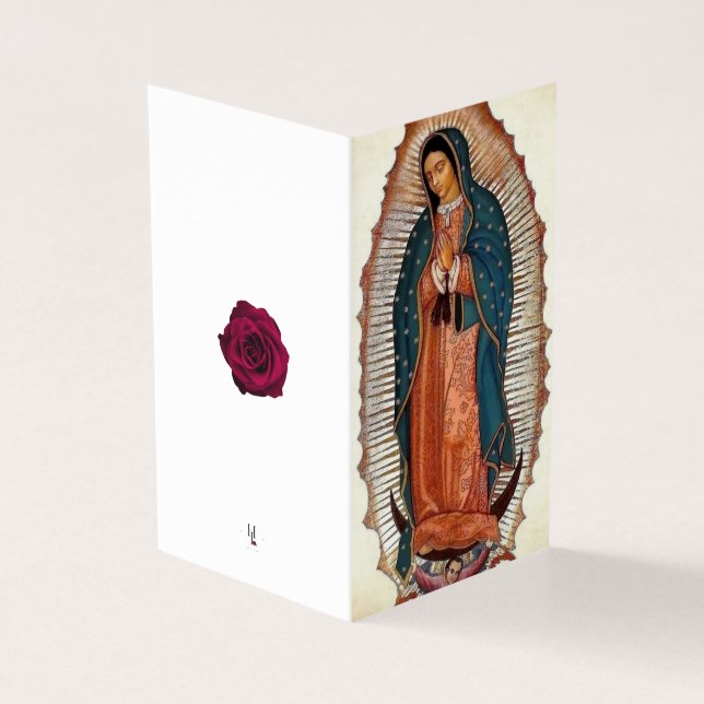 Unsere Dame Guadalupe Beileid Danke, Karten (Vorderseite)