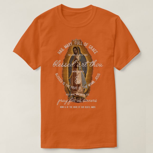 Unsere Dame Guadalupe Hail Mary Gebet Katholische  T-Shirt