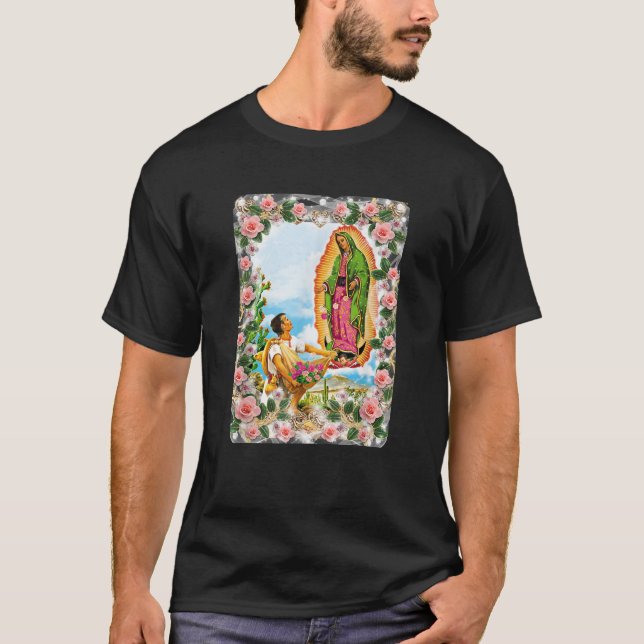 Unsere Dame Guadalupe Jungfrau Mary Katholic Beaut T-Shirt (Vorderseite)