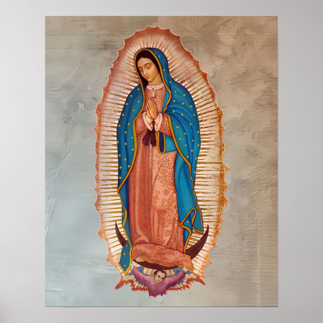 Unsere Dame Guadalupe La Morenita Poster (Vorne)