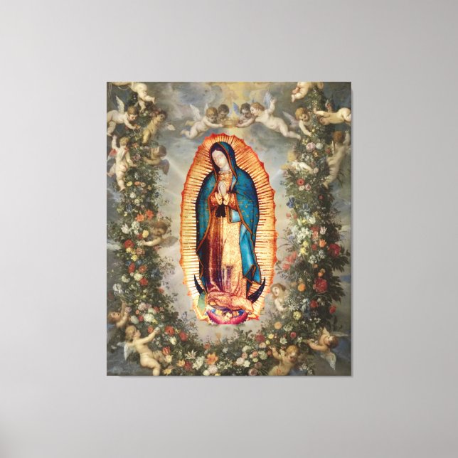 Unsere Dame Guadalupe, Nuestra Señora de Guadalupe Leinwanddruck (Vorderseite)
