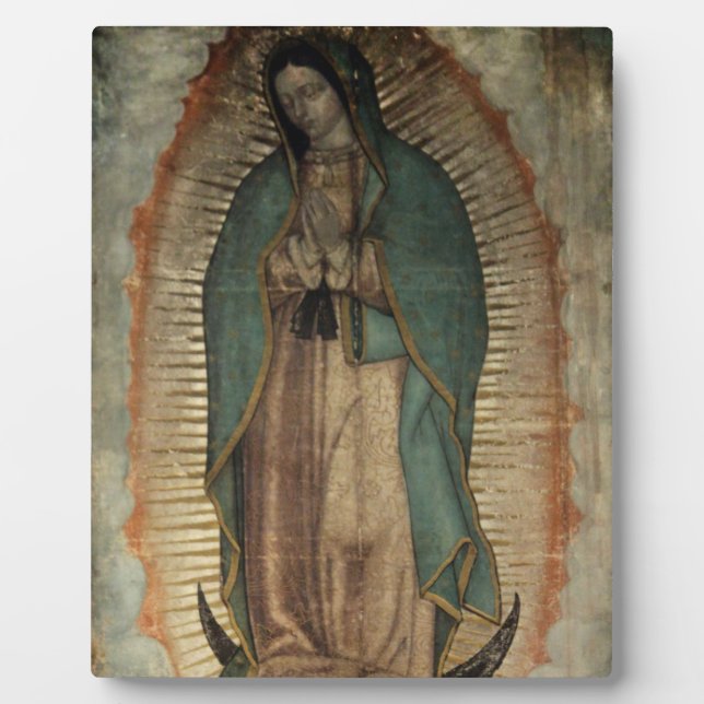 Unsere Dame Guadalupe Original Bild gesegnet Jungf Fotoplatte (Vorderseite)