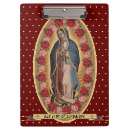 Unsere Dame Guadalupe Santa Maria Spanische Jungfr Klemmbrett
