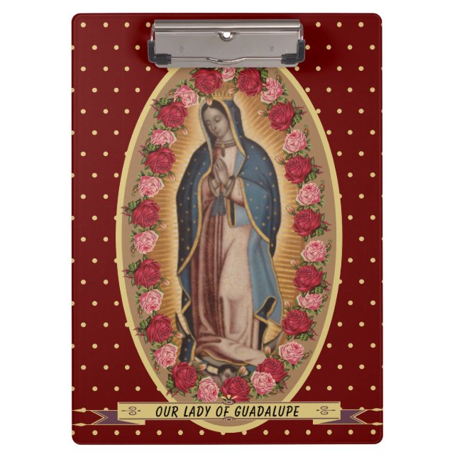 Unsere Dame Guadalupe Santa Maria Spanische Jungfr Klemmbrett (Vorderseite)