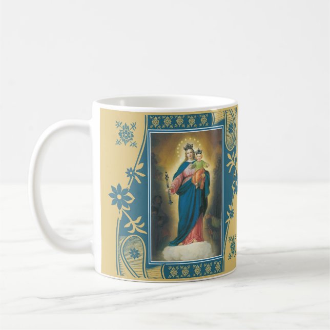 Unsere Dame Help der Christen mit Baby Jesus Kaffeetasse (Links)
