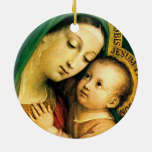 unsere Dame Keramik Ornament