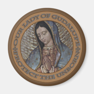 UNSERE DAME OF GUADALUPE SCHÜTZEN DAS UNGEBORENE MAGNET