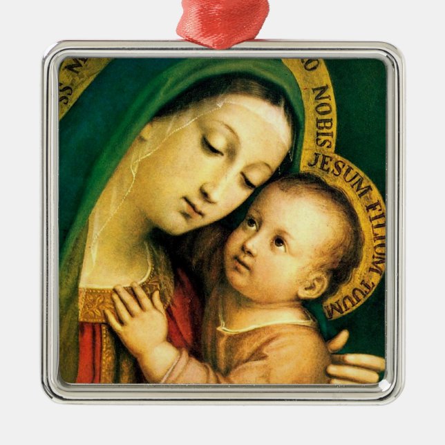 unsere Dame Silbernes Ornament (Vorne)