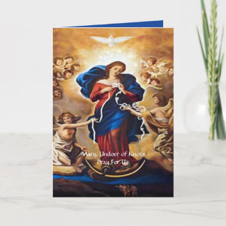 Unsere Dame Undoer des Gebets der Knochen Feiertagskarte