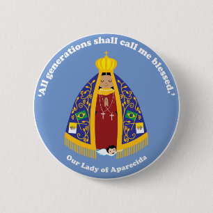 Unsere Dame von Aparecida Button