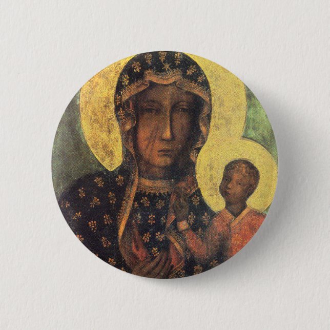 Unsere Dame von Czestochowa Button (Vorderseite)