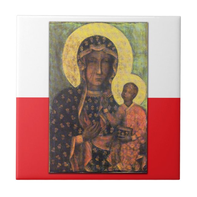 Unsere Dame von Czestochowa Fliese (Vorderseite)