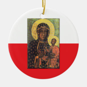 Unsere Dame von Czestochowa Keramik Ornament