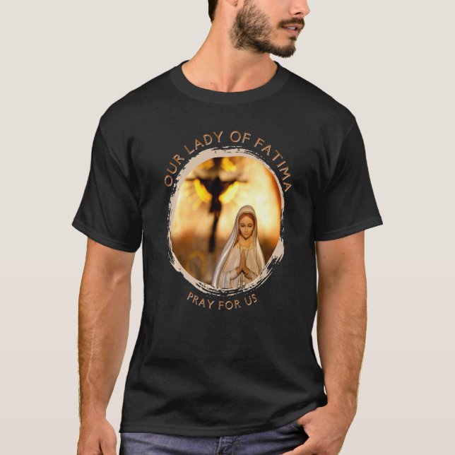 Unsere Dame von Fatima gesegnete Mutter Mary katho T-Shirt (Vorderseite)