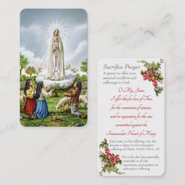 Unsere Dame von Fatima - Karte "Opfert das Gebet"