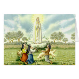 Unsere Dame von Fatima mit drei Kindern