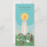 Unsere Dame von Fatima und die Hirtengebet-Karte