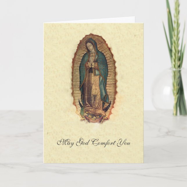 Unsere Dame von Guadalupe Beileid Beileid Karte (Vorderseite)