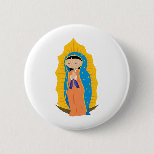 Unsere Dame von Guadalupe Button