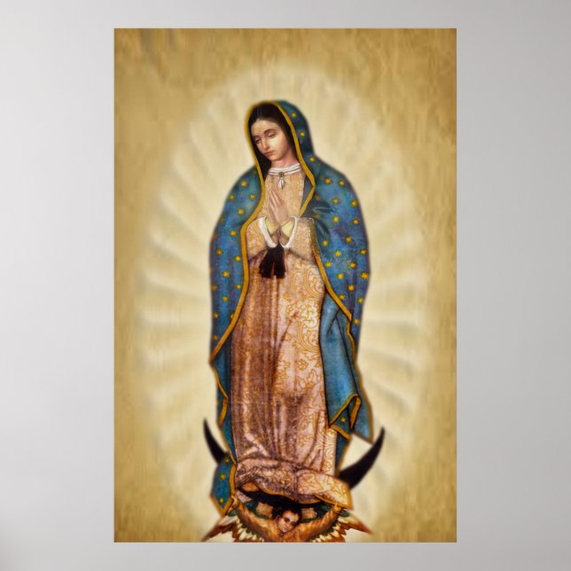 Unsere Dame von Guadalupe, ein ehrenvolles Bild Poster (Vorne)