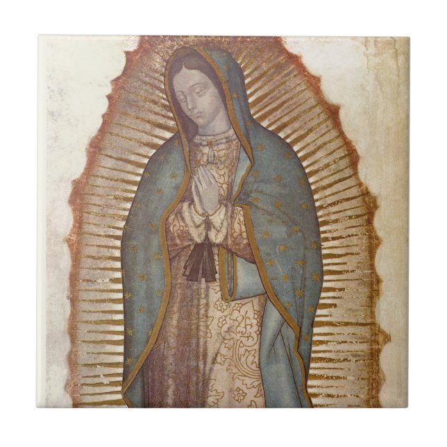 Unsere Dame von Guadalupe Fliese (Vorderseite)