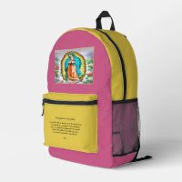 Unsere Dame von Guadalupe Floral mit Gebet