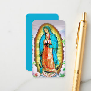 Unsere Dame von Guadalupe Floral mit Gebet Begleitkarte