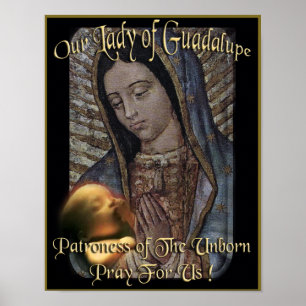 Unsere Dame von Guadalupe Gönnerin des Ungeborenen Poster