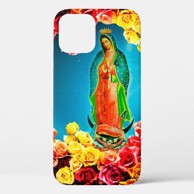 Unsere Dame von Guadalupe im Südwesten Stil I-Fall Case-Mate iPhone Hülle (Rückseite)
