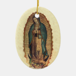 Unsere Dame von Guadalupe-Jungfrau von Guadalupe Keramik Ornament