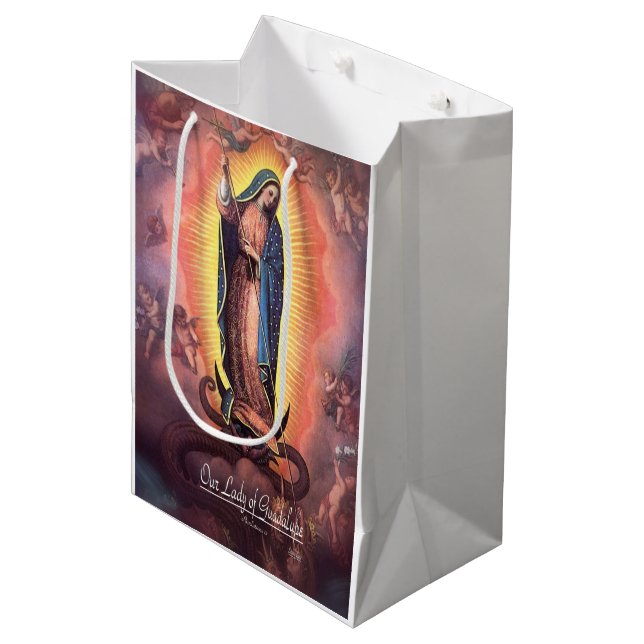 Unsere Dame von Guadalupe Rev. 12 Mittlere Geschenktüte (Vorderseite Schrägansicht)