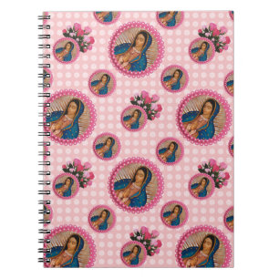 Unsere Dame von Guadalupe Roses Notizblock