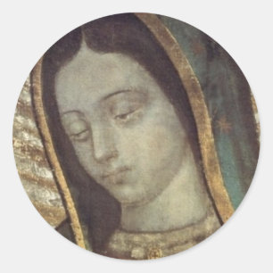 Unsere Dame von Guadalupe Runder Aufkleber