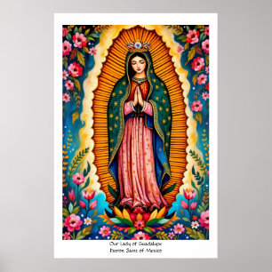 Unsere Dame von Guadalupe Schutzheilige von Mexiko Poster