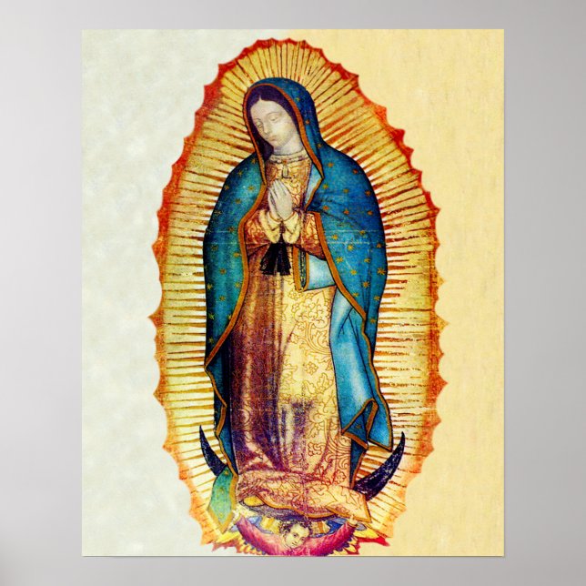 Unsere Dame von Guadalupe Tilma Replik ein Poster (Vorne)