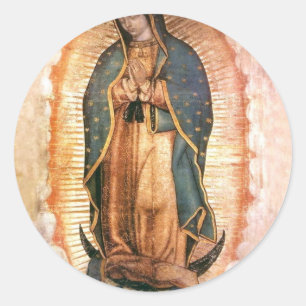 Unsere Dame von Guadalupe Vintag Runder Aufkleber