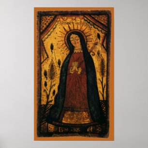 Unsere Dame von Guadalupe von Pedro Antonio Fresqu Poster
