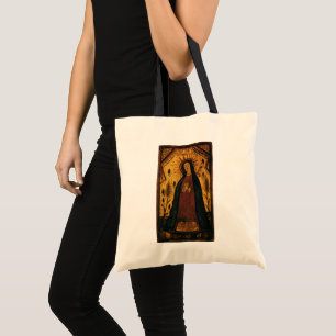 Unsere Dame von Guadalupe von Pedro Antonio Fresqu Tragetasche