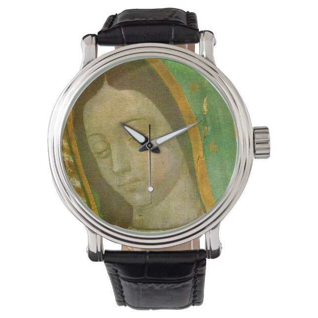Unsere Dame von Guadalupe Zeichne Armbanduhr (Vorderseite)