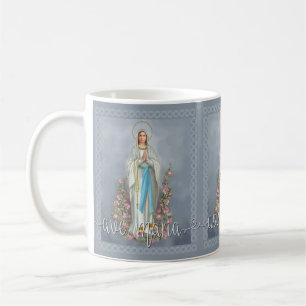 Unsere Dame von Jungfrau-Mary-Skript Lourdes Ave Kaffeetasse